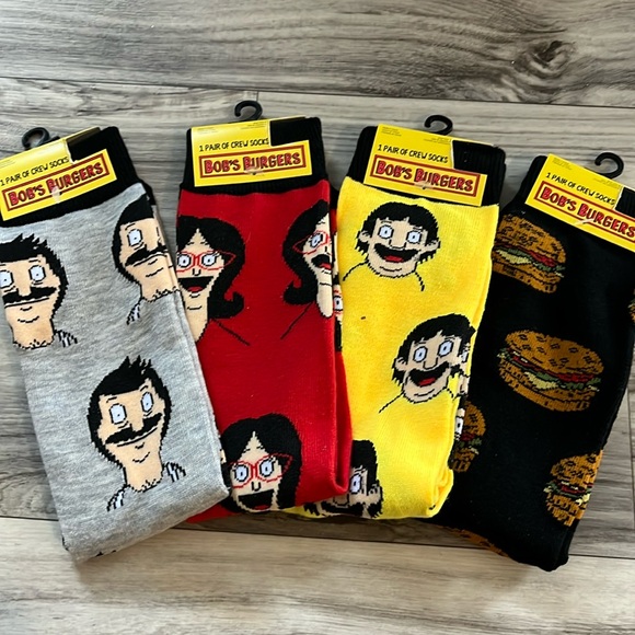 Other - Crazy Burger Family Socks-4 pair-NWT